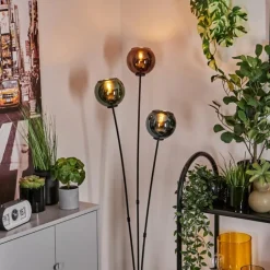 Lampadaire Belp Noir, 3 lumières