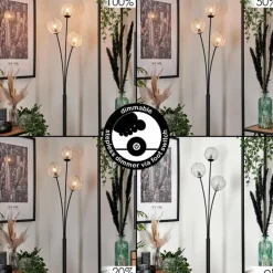 Lampadaire Bernado Argenté, 3 lumières