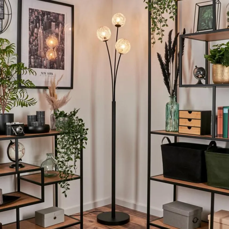 Lampadaire Bernado Argenté, 3 lumières
