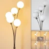 Lampadaire Bernado Nickel mat, 5 lumières