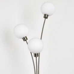 Lampadaire Bernado Nickel mat, 3 lumières