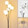 Lampadaire Bernado Nickel mat, 6 lumières