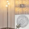 Lampadaire Bernado Nickel mat, 3 lumières