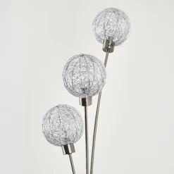Lampadaire Bernado Nickel mat, 3 lumières