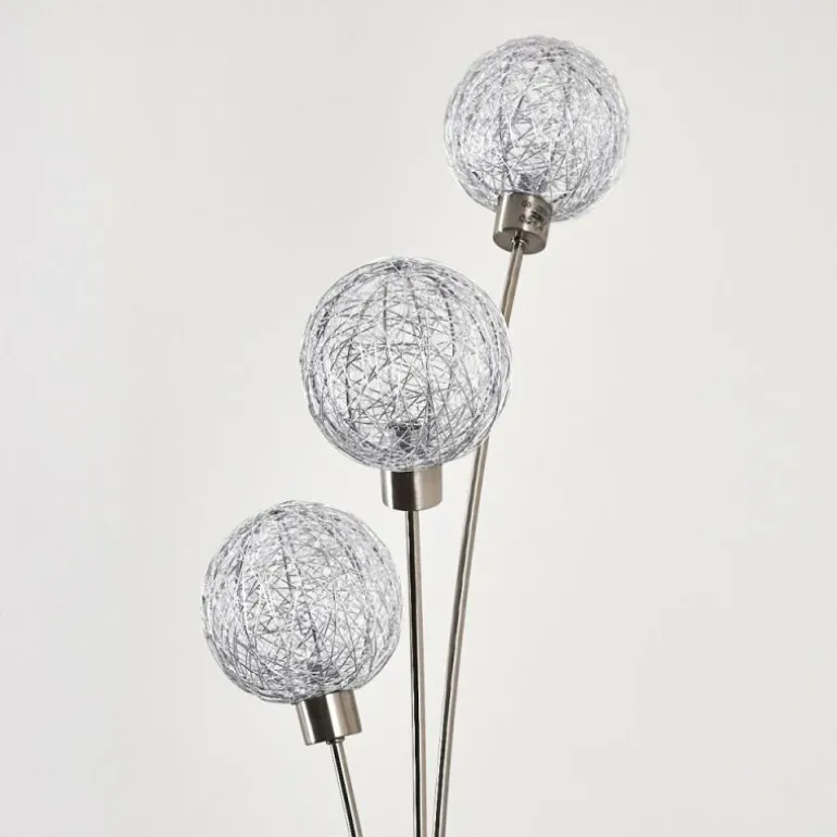 Lampadaire Bernado Nickel mat, 3 lumières