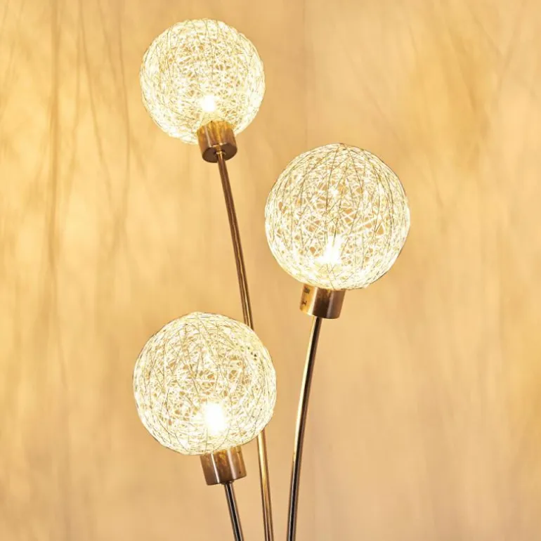 Lampadaire Bernado Nickel mat, 3 lumières