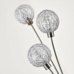 Lampadaire Bernado Nickel mat, 3 lumières