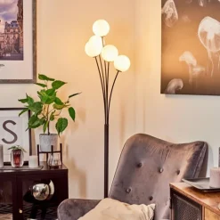 Lampadaire Bernado Noir, 5 lumières