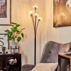 Lampadaire Bernado Noir, 5 lumières