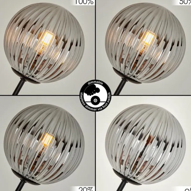 Lampadaire Bernado Noir, 5 lumières