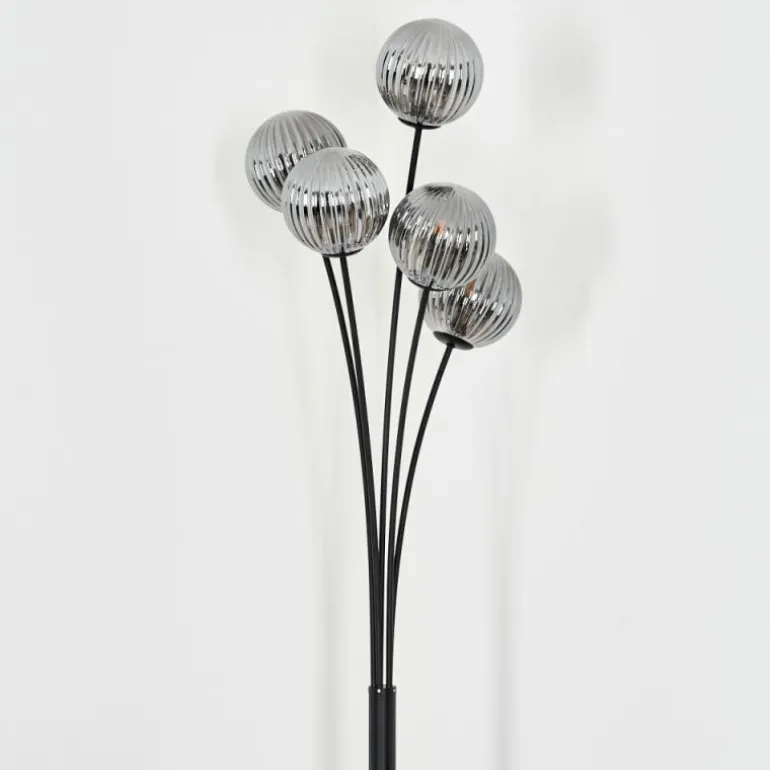 Lampadaire Bernado Noir, 5 lumières
