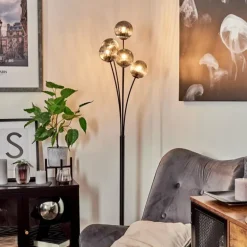 Lampadaire Bernado Noir, 5 lumières
