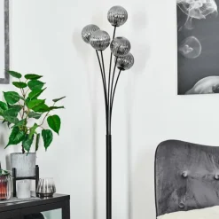Lampadaire Bernado Noir, 5 lumières