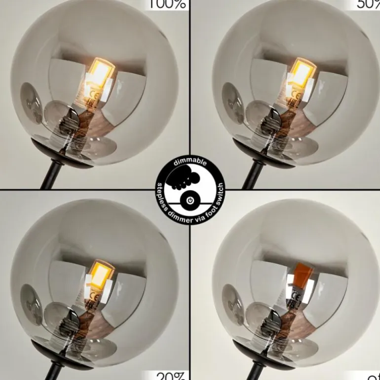Lampadaire Bernado Noir, 5 lumières