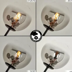 Lampadaire Bernado Noir, 5 lumières