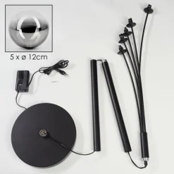 Lampadaire Bernado Noir, 5 lumières