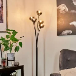 Lampadaire Bernado Noir, 5 lumières