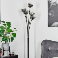 Lampadaire Bernado Noir, 5 lumières