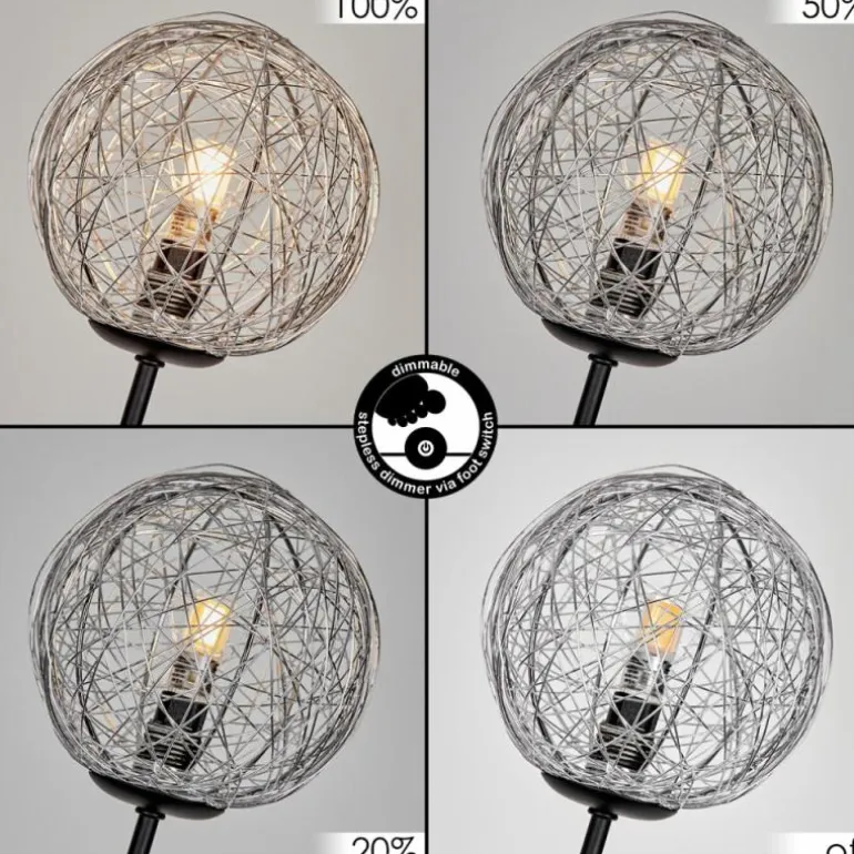Lampadaire Bernado Noir, 5 lumières