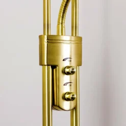 Lampadaire Biot LED Laiton, 2 lumières