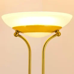 Lampadaire Biot LED Laiton, 2 lumières