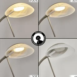 Lampadaire Biot LED Nickel mat, 2 lumières