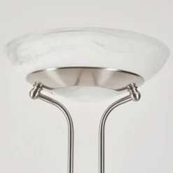Lampadaire Biot LED Nickel mat, 2 lumières