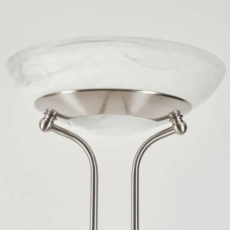 Lampadaire Biot LED Nickel mat, 2 lumières