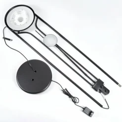 Lampadaire Biot LED Noir, 2 lumières
