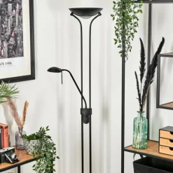 Lampadaire Biot LED Noir, 2 lumières