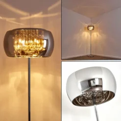 Lampadaire Blacklick Chrome, 4 lumières