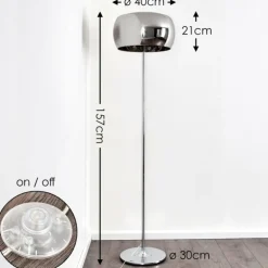 Lampadaire Blacklick Chrome, 4 lumières