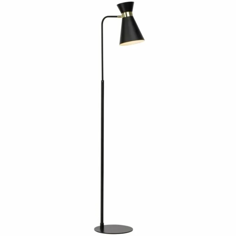 Lampadaire Brilliant Goldy Or, Noir, 1 lumière