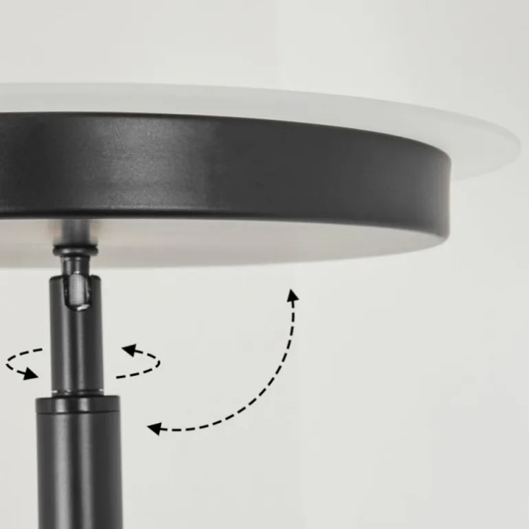 Lampadaire Busswil LED Noir, 2 lumières