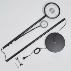 Lampadaire Busswil LED Noir, 2 lumières