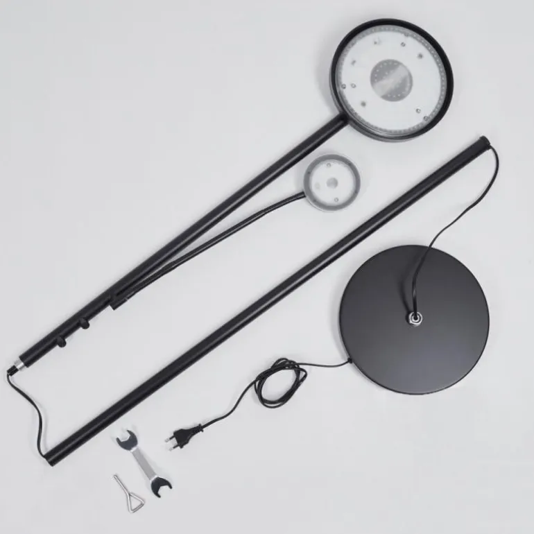 Lampadaire Busswil LED Noir, 2 lumières