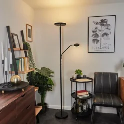 Lampadaire Busswil LED Noir, 2 lumières