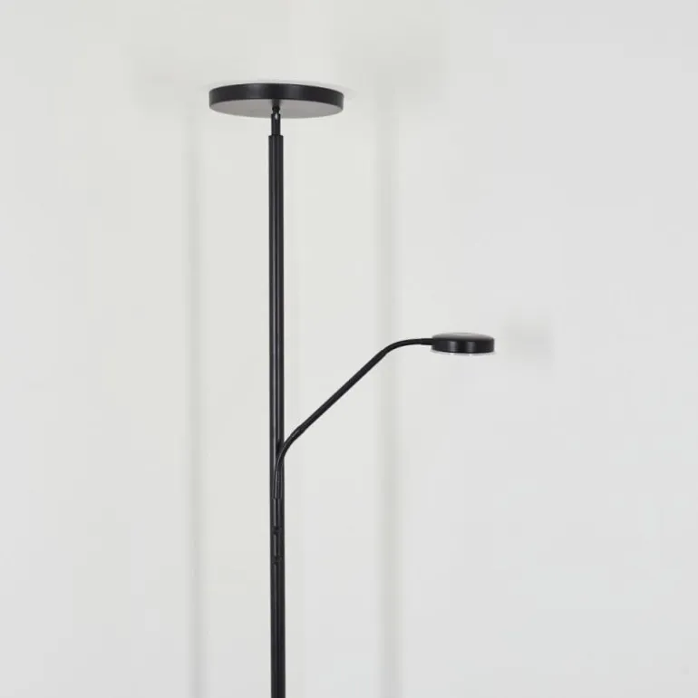 Lampadaire Busswil LED Noir, 2 lumières
