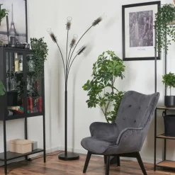 Lampadaire Caimitte Noir, 5 lumières