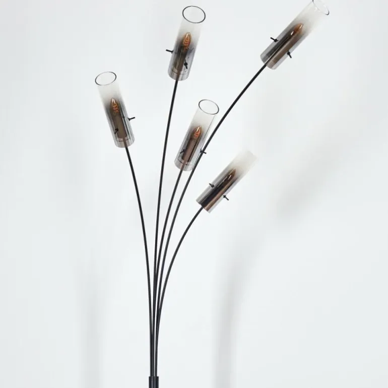 Lampadaire Caimitte Noir, 5 lumières