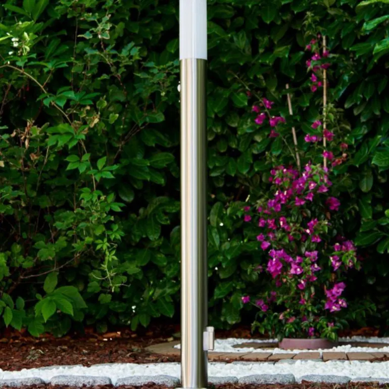 Lampadaire Caserta Acier inoxydable, 1 lumière, Détecteur de mouvement