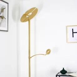 Lampadaire Cazis LED Laiton, 2 lumières