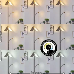 Lampadaire Cazis LED Nickel mat, 3 lumières