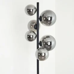 Lampadaire Chehalis LED Noir, 6 lumières