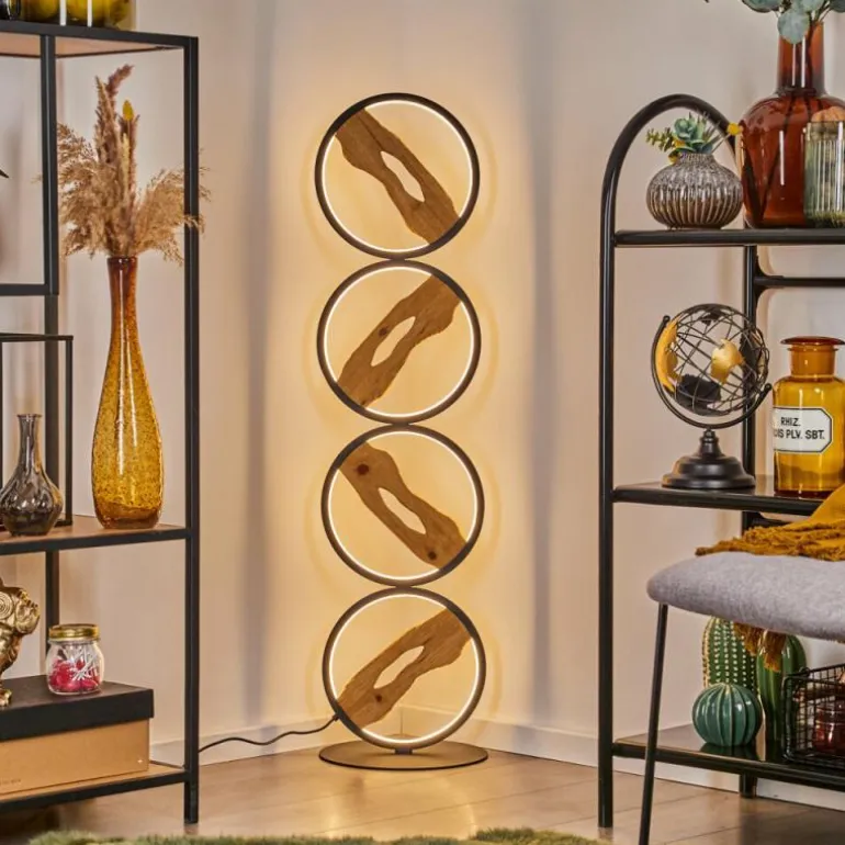 Lampadaire Cornol LED Écru, Noir, 1 lumière