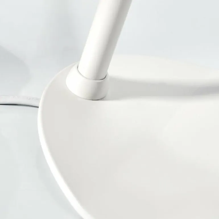 Lampadaire Corralcay Chrome, Blanc, 1 lumière