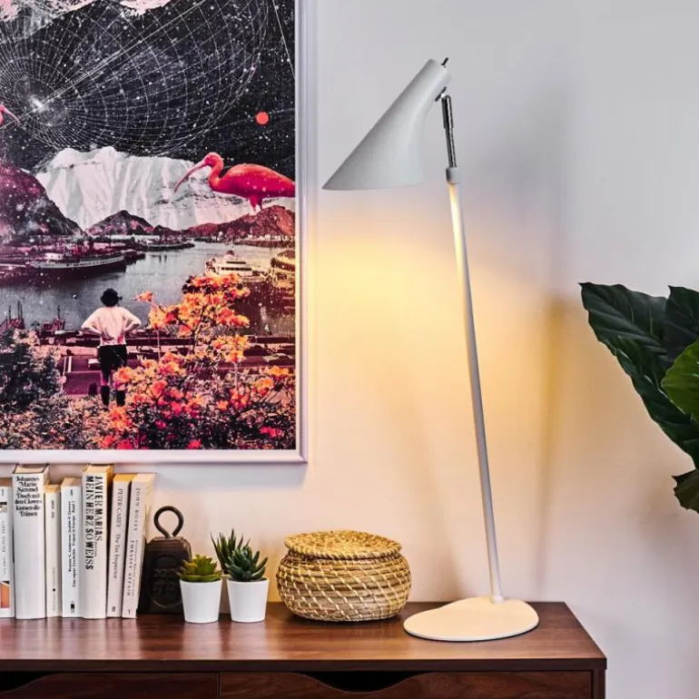 Lampadaire Corralcay Chrome, Blanc, 1 lumière