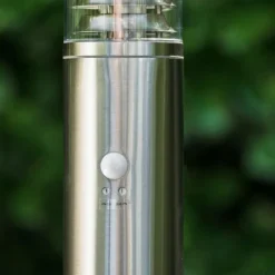 Lampadaire Dakar Acier inoxydable, 1 lumière, Détecteur de mouvement