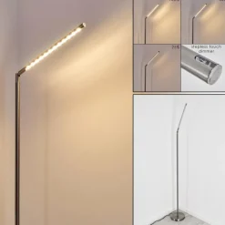 Lampadaire Deje LED Nickel mat, 1 lumière
