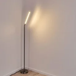Lampadaire Deje LED Nickel mat, 1 lumière